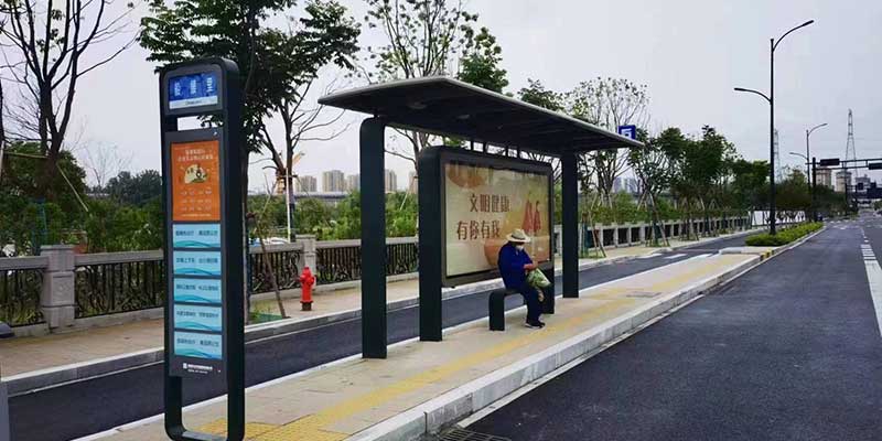 山东候车亭安装现场